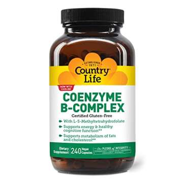 Country Life Coenzyme Vitamin B Complex Caps for Healthy Energy Support, Cognitive Function & Choles...