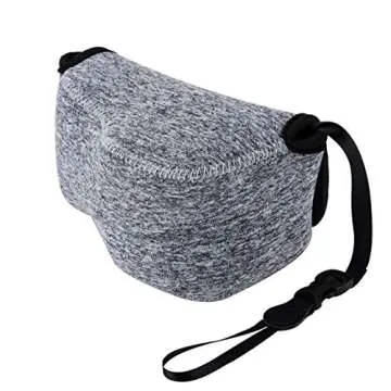 JJC Grey Water Resistant Ultra Light Neoprene Camera Case, Pouch Bag, Compatible with Sony a6600 a6500 a6400 a6300 a6100 a6000 a5100 +16-50mm Lens Pancake Lense & Panasonic LX100 LX100 II Sigma FP