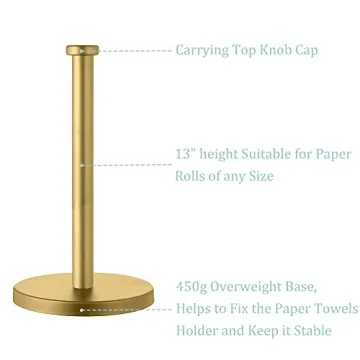 Elegant Gold Paper Towel Holder for Modern Kitchens