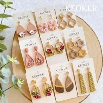 KEOKER Polymer Clay Texture Roller for Unique Jewelry