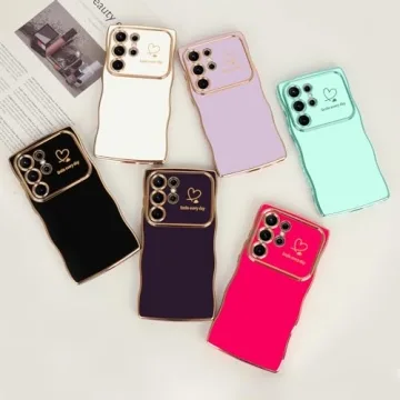 Cute Wave Frame Phone Case for Galaxy S24 Ultra