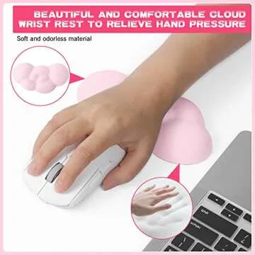 Ergonomic MANBASNAKE Cloud Wrist Support & Coaster Set