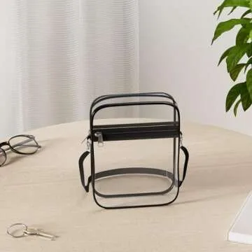 Armiwiin Clear Bag Stadium Approved, Clear Crossbody Purse Bag with Front Pocket for Concerts Sports...