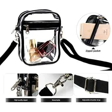 Armiwiin Clear Crossbody Purse for Events and Festivals
