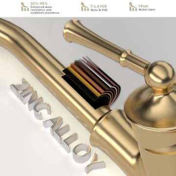 Luxurious APPASO Gold Kitchen Faucet with Pull Down Sprayer