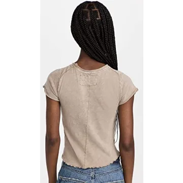 Free People Women's Be My Baby Tee - 100% Cotton Comfort