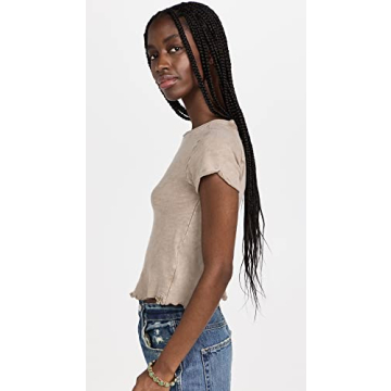 Free People Women's Be My Baby Tee - 100% Cotton Comfort