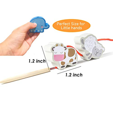 BMTOYS Montessori Threading Beads Set for Kids 3-5 Years