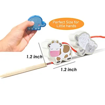 BMTOYS Montessori Threading Beads Set for Kids 3-5 Years