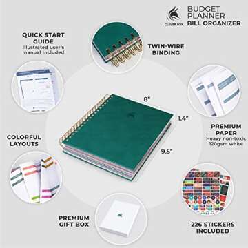 Clever Fox Budget Planner & Monthly Bill Organizer with Pockets. Expense Tracker, Budgeting Journal ...