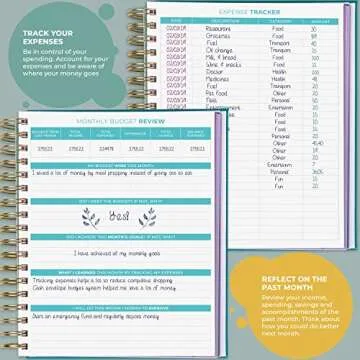 Clever Fox Budget Planner & Monthly Bill Organizer with Pockets. Expense Tracker, Budgeting Journal & Financial Book. Large, 8x9.5" (Dark Teal)