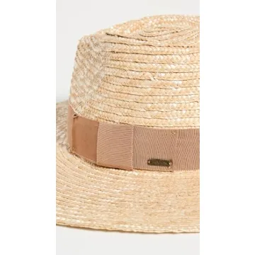 Brixton Women's Joanna Straw Hat, Honey/Lion, Tan, M