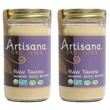 Artisana Organics Raw Tahini Sesame Seed Butter, 2 Pack - Pure, Healthy, Vegan