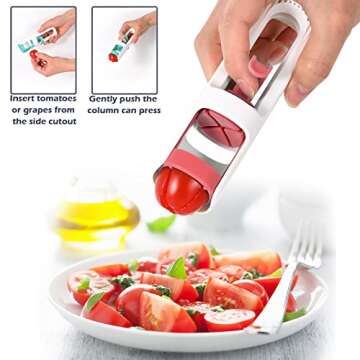 Grape Cutter For Kids Toddlers,Seedless Grape Baby Cherry Tomatoes Strawberry Slicer Pitted Olives Into 4 Pieces for Vegetable Fruit Salad (PINK)
