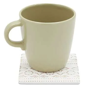 Stylish Set of 6 Wooden Coasters with Holder for Drinks