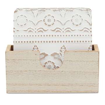 Stylish Set of 6 Wooden Coasters with Holder for Drinks