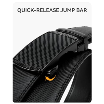 CHAOREN Men's Leather Ratchet Belt - Adjustable Fit