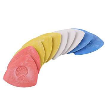 10 Pieces Pack Triangle Tailor's Chalk Sewing Quilting Notions White/Yellow/RED/Blue
