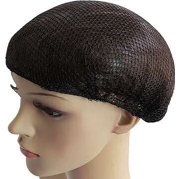6Pcs Hairnets Reusable Hair Nets for Food Service or Sleeping, No Knot and Latex Free Elastic Edge Mesh (M, Black-6pcs)