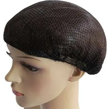 6Pcs Hairnets Reusable Hair Nets for Food Service or Sleeping, No Knot and Latex Free Elastic Edge Mesh (M, Black-6pcs)