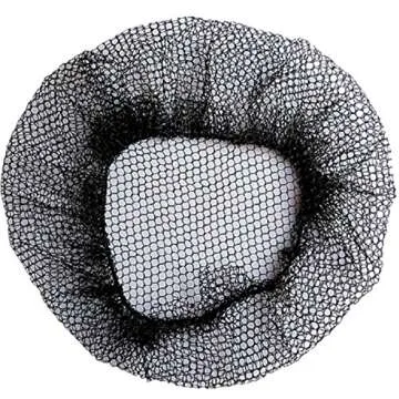 6Pcs Hairnets Reusable Hair Nets for Food Service or Sleeping, No Knot and Latex Free Elastic Edge Mesh (M, Black-6pcs)