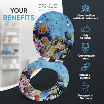 Ocean Decor Sanilo Toilet Seat with Soft Close Round Design