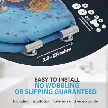 Sanilo Ocean Toilet Seat with Soft Close Quiet Lid Round