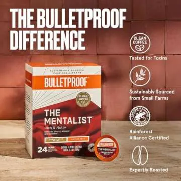 Bulletproof The Mentalist Medium-Dark Roast Coffee Pods, 24 Count