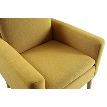 Lohoms Modern Accent Fabric Chair Comfy Mustard Yellow Sofa