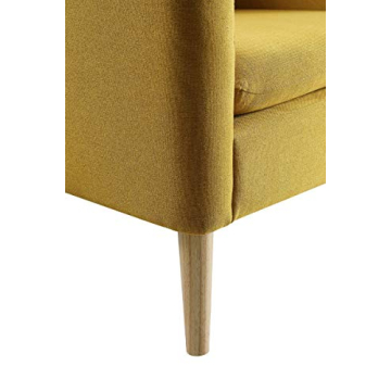Lohoms Modern Accent Fabric Chair Comfy Mustard Yellow Sofa