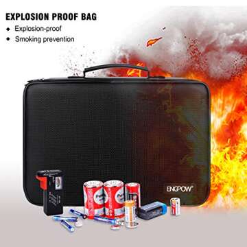ENGPOW Battery Organizer,Fireproof Battery Organizer Storage Case with Tester (BT168),Waterproof Explosionproof Battery Holder Box with Cover,Holds 220+ AA AAA C D 9V Batteries