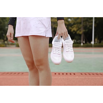 FUQIAO Lightweight Girls Cheerleading Shoes White Sneakers