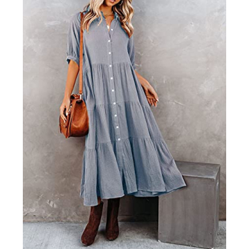 Stylish R.Vivimos Casual Midi Dress for Summer Comfort