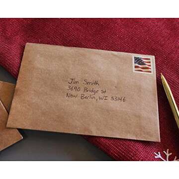 A2 Kraft Envelopes for Cards and Invitations (Brown, 5.7 x 4.3 In, 100 Pack)