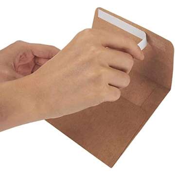 A2 Kraft Envelopes for Cards and Invitations (Brown, 5.7 x 4.3 In, 100 Pack)