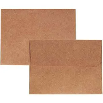 A2 Kraft Envelopes for Cards and Invitations (Brown, 5.7 x 4.3 In, 100 Pack)