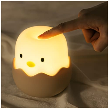 UNEEDE Cute Night Light for Kids, Kawaii Chicken Lamp for Bedroom Decor, Silicone Cute Lamp for Baby...
