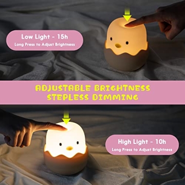 UNEEDE Cute Night Light for Kids - Soft Silicone Lamp