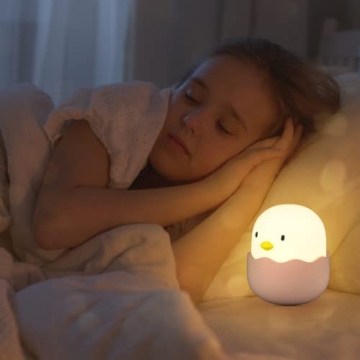 UNEEDE Cute Night Light for Kids - Soft Silicone Lamp