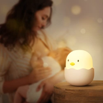 UNEEDE Cute Night Light for Kids - Soft Silicone Lamp