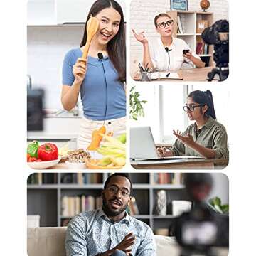 XINYING 6M/19FT Professional Lavalier Lapel Microphone Omnidirectional Condenser Mic Compatible with iPhone 13/12/11/8/7,iPhone X/XS/XR,YouTube Facebook Interview Video Recording