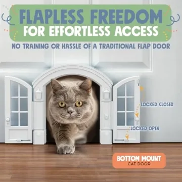 Purrfect Portal Cat Door - Stylish, Easy Install for Cats
