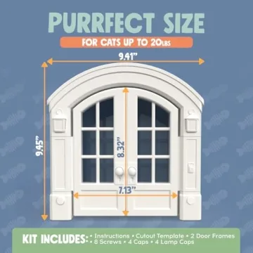 Purrfect Portal Cat Door - Stylish, Easy Install for Cats