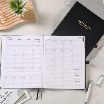 Stylish 2025 Planner with Hard Cover and Tabs