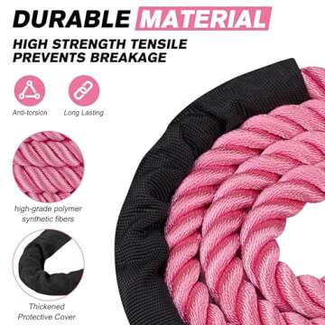 Jump Rope, Weighted Jump Rope for Women, 1.5LB Adult Skipping Rope for Fitness, Home Gym Workout Equipment, Heavy Exercise Jumpropes for Weight Loss, Shape body, Strength Training, Total Body Workout