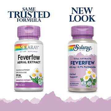 Solaray Feverfew Extract 400 mg | Circulation Support & Head Comfort