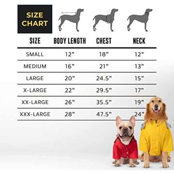 HDE Waterproof Dog Raincoat with Hood for All Sizes