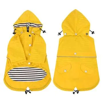 HDE Waterproof Dog Raincoat with Hood for All Sizes