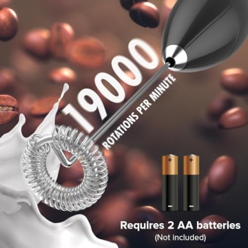 PowerLix Handheld Milk Frother for Perfect Coffee Foam