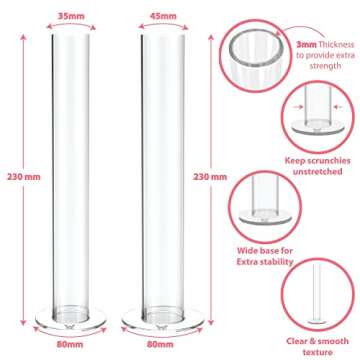 FAIRY DECOR Scrunchie Holder - Hair Accessories Organizer for VSCO Girls Stuff - Acrylic Hair Ties O...